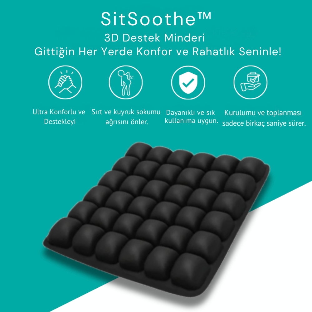 SitSoothe™ 3D Ergonomik Oturma Minderi